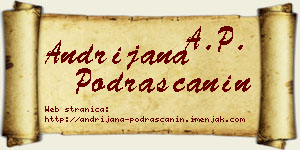 Andrijana Podraščanin vizit kartica